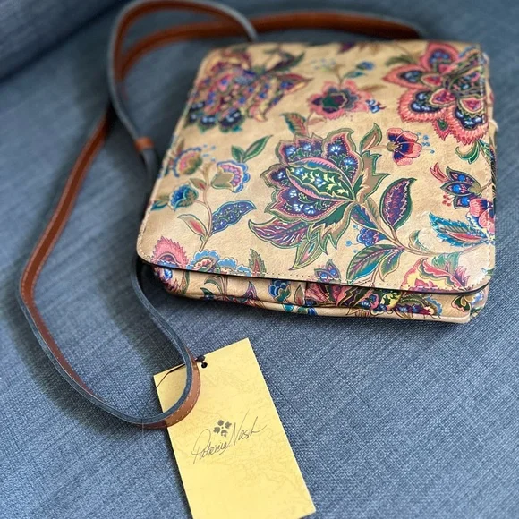 NWT PATRICIA NASH GRANADA FRANCH TAPESTRY LEATHER CROSSBODY BAG